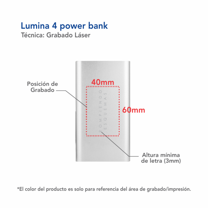 LUMINA 4 POWER BANK 4000 MAHS