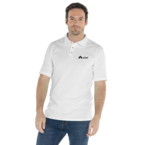PLAYERA YAZBEK TIPO POLO PIQUE BLANCA S-XL