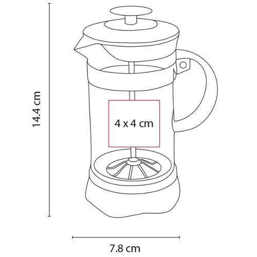 CAFETERA PRENSA FRANCESA COCKER 350 ML.