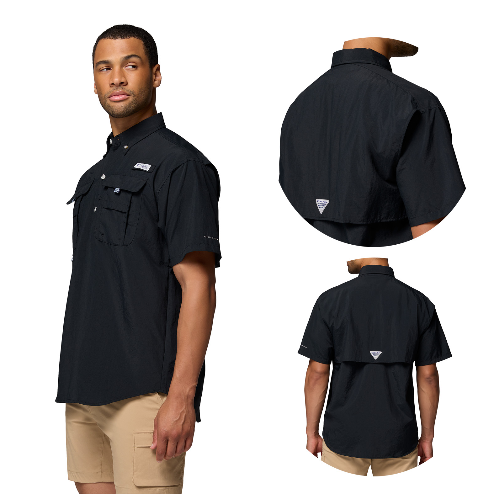 CAMISA COLUMBIA BAHAMA MANGA CORTA PARA CABALLERO