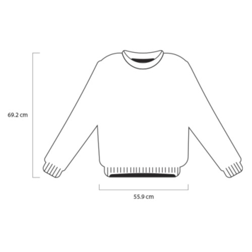 SUDADERA YAZBEK CUELLO REDONDO UNISEX PARA ADULTO BLANCO S-XL
