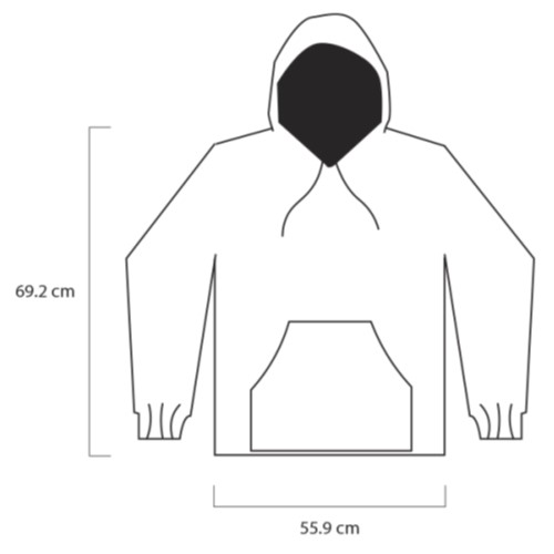 SUDADERA YAZBEK CON CAPUCHA Y CANGURERA UNISEX PARA ADULTO BLANCO S-XL