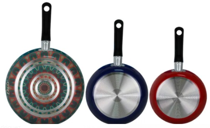 JUEGO DE 3 SARTENES HIPPIE CHIC EKCO