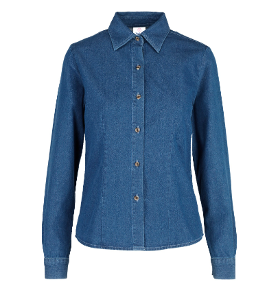 CAMISA YAZBEK DE MEZCLILLA MANGA LARGA CON SILUETA PARA DAMA S-XL