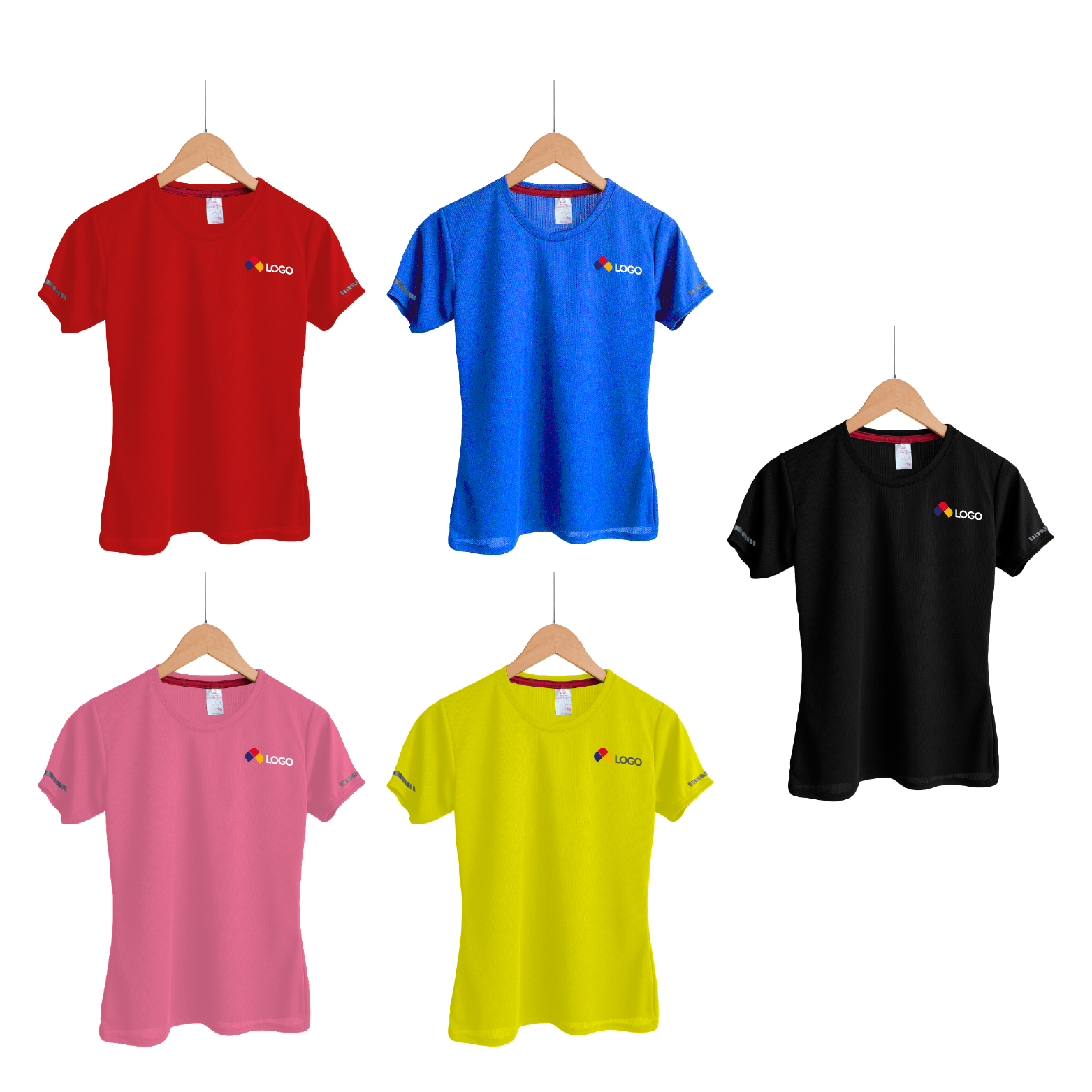 PLAYERA DEPORTIVA CUELLO REDONDO DAMA PLAYERYTEES COLORES S-XL