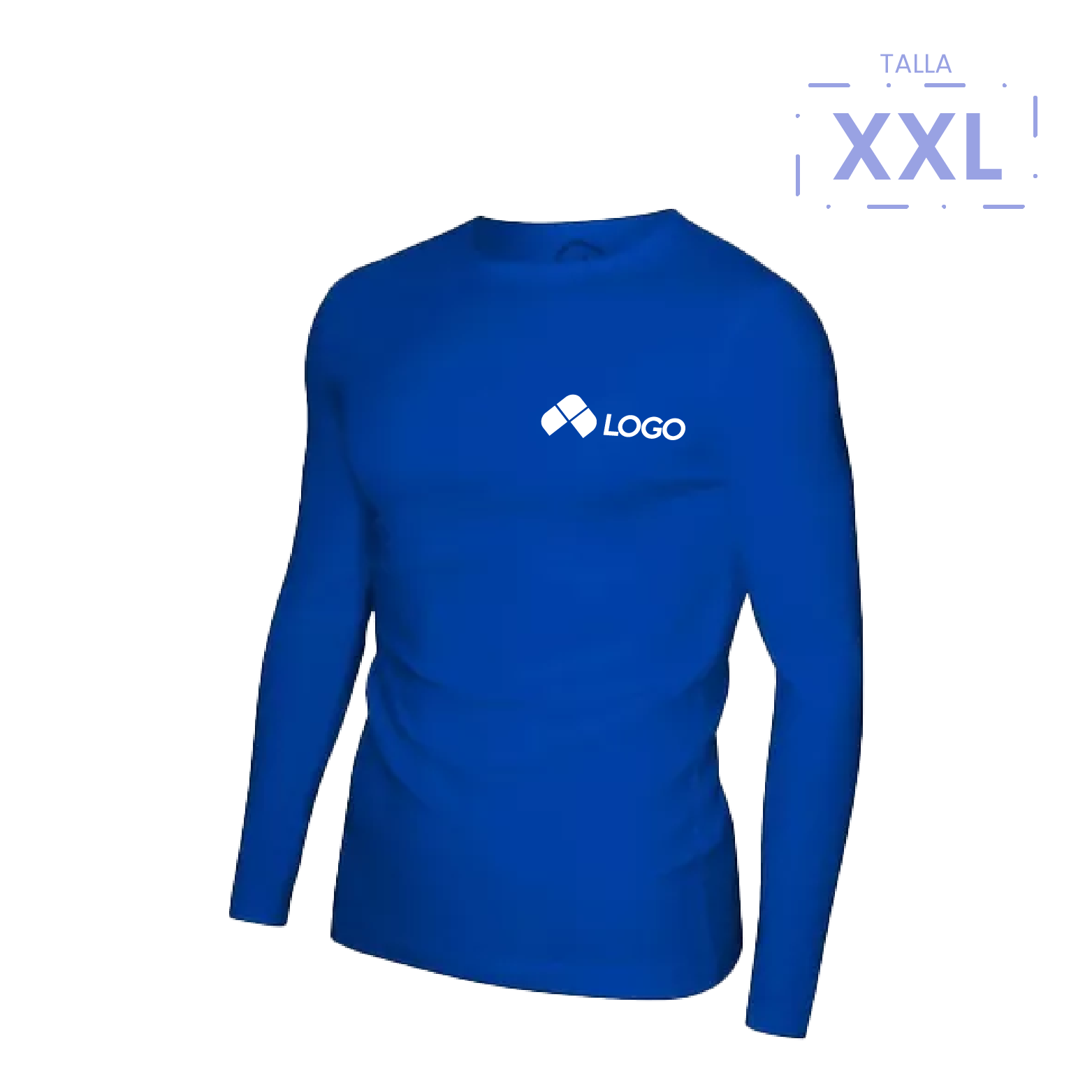 PLAYERA DEPORTIVA CUELLO REDONDO MANGA LARGA CABALLERO PLAYERYTEES COLORES XXL