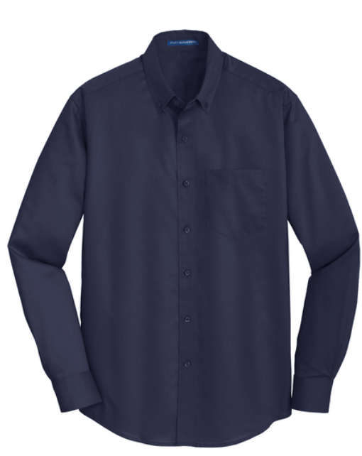 CAMISA DE MANGA LARGA PORT AUTHORITY SUPERPRO TWILL PARA CABALLERO