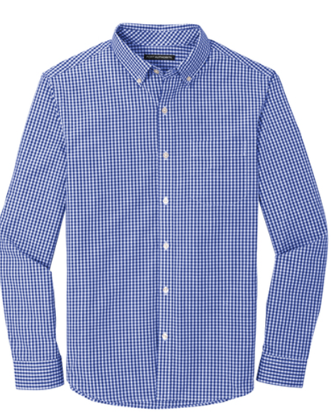 CAMISA DE CUADROS PARA CABALLERO VICHY DE TELA ANCHA DE PORT AUTHORITY DE FACIL CUIDADO