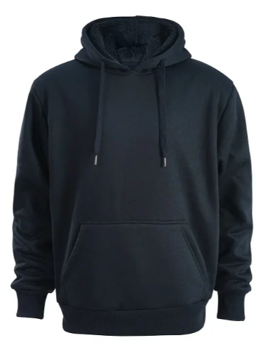 SUDADERA CON CAPUCHA Y BOLSILLOS PARA HOMBRE, FORRADA CON SHERPA Y FORRO POLAR