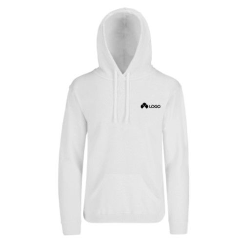 SUDADERA YAZBEK CON CAPUCHA Y CANGURERA UNISEX PARA ADULTO BLANCO S-XL